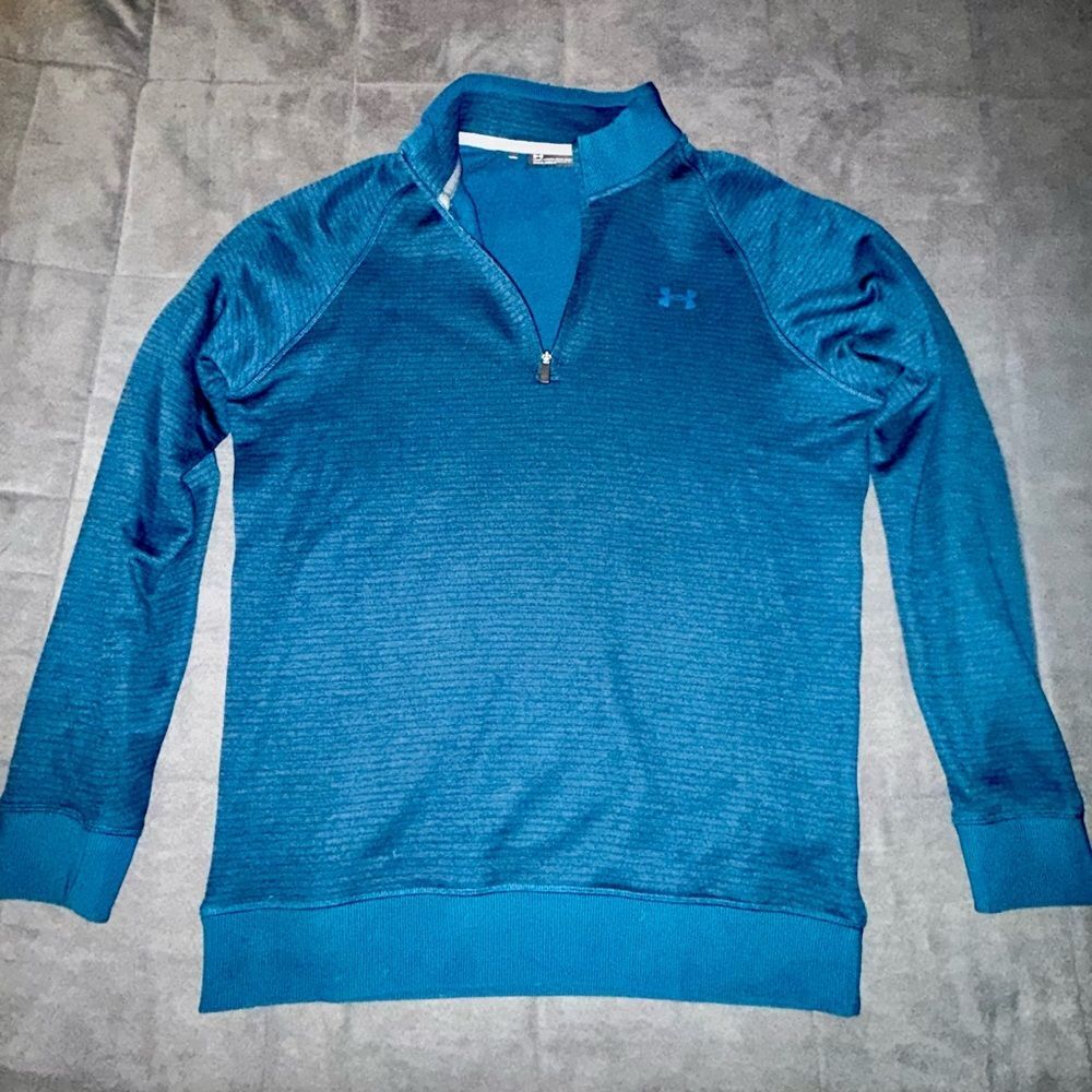 Under Armour Men's Teal Half Zip-Up Sweater Size Large